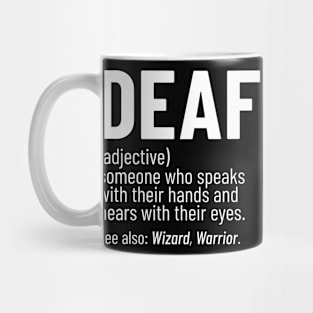 Funny Deaf Hard of Hearing ASL Interpreter Sign Language Mug